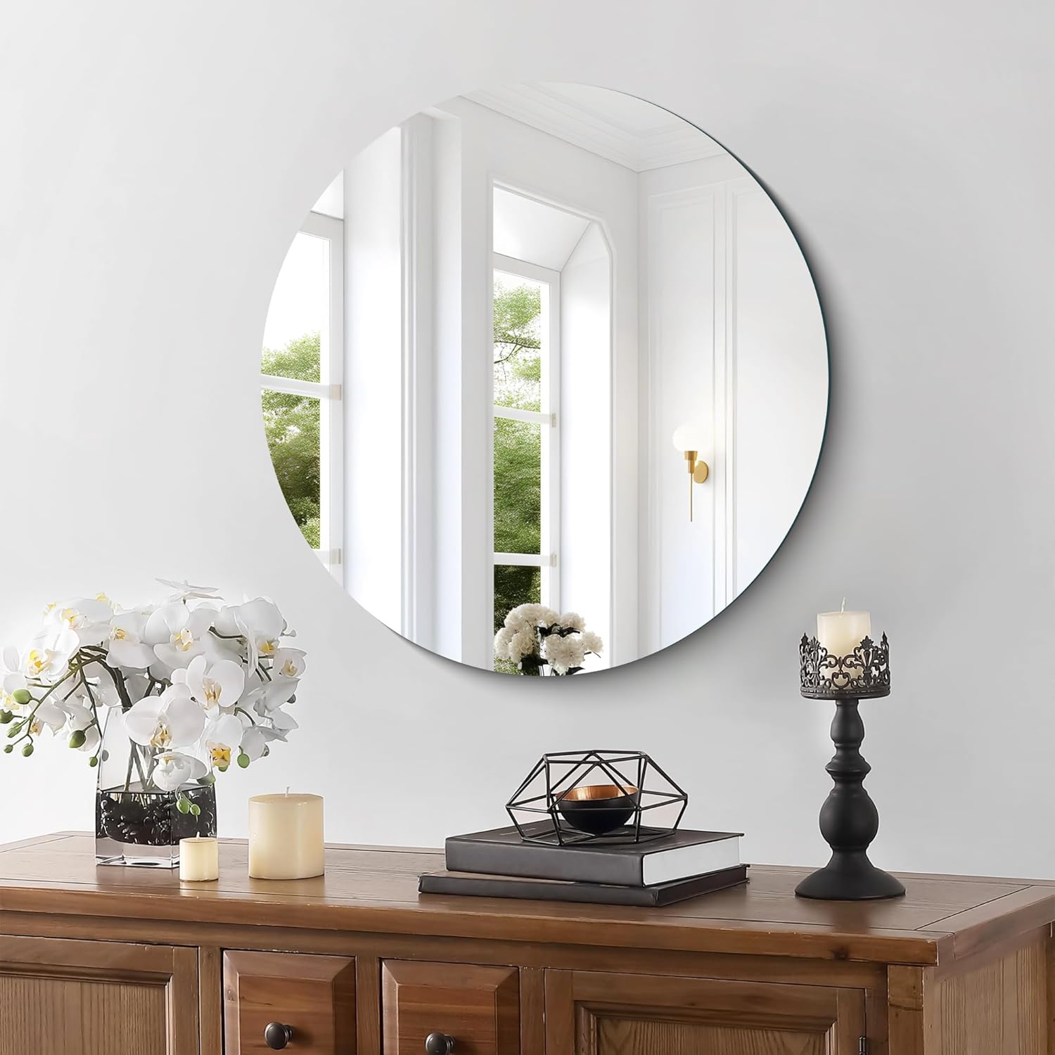 Yuvarlak Ayna, Dekoratif Ayna, Konsol Aynası, Hol Aynası, Dresuar Aynası