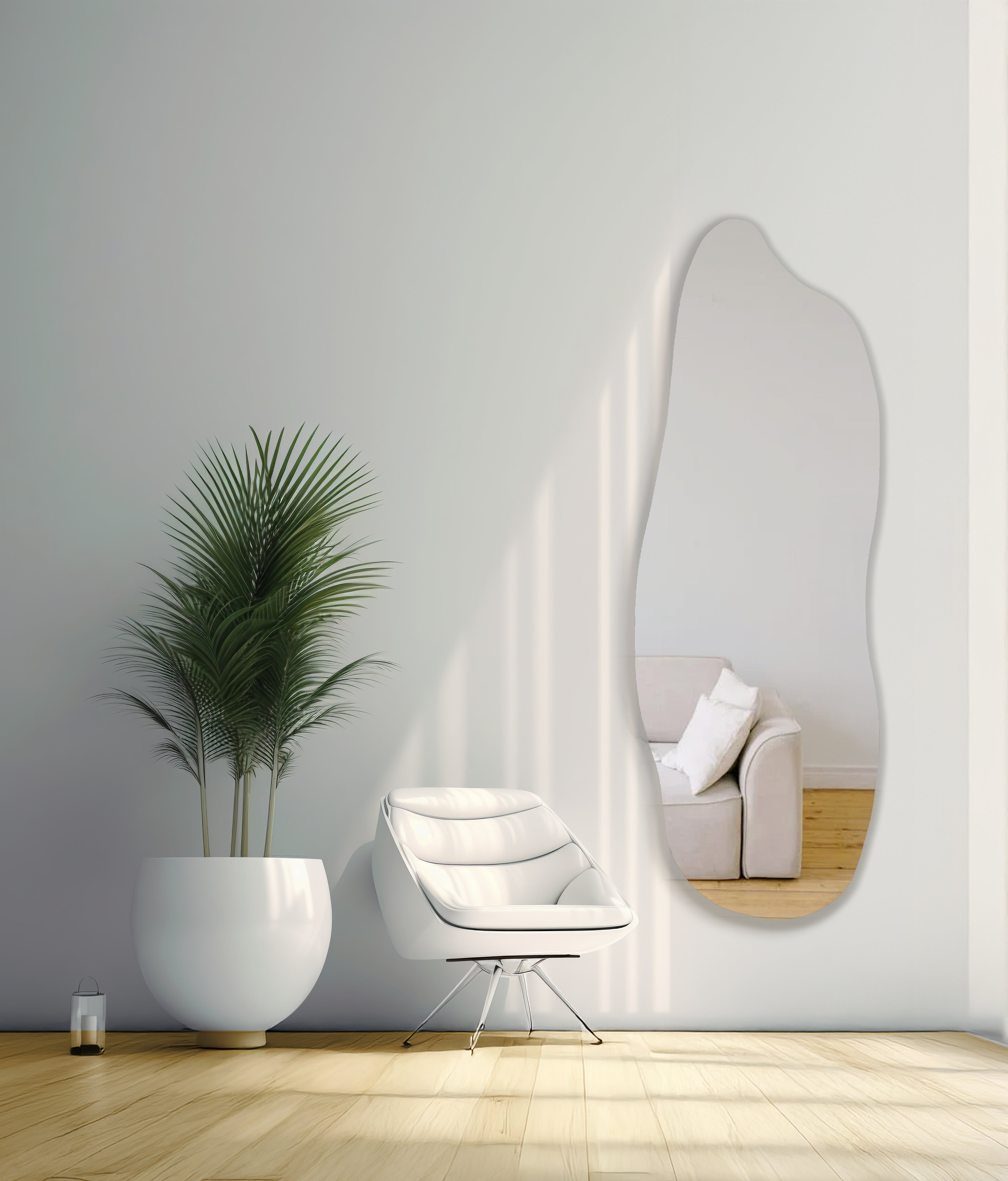 Meli Boy Aynası, Asimetrik Ayna, Boy Aynası, Asimetrik Boyayna, Duvar Aynası