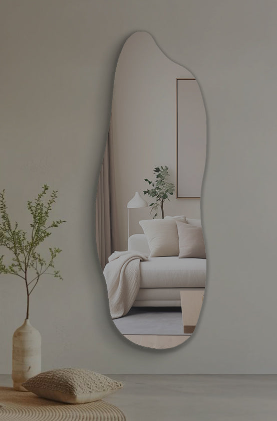 Meli Boy Aynası, Asimetrik Ayna, Boy Aynası, Asimetrik Boyayna, Duvar Aynası