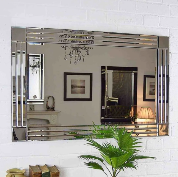 Star Dekoratif Ayna Cnc Kanal Bizoteli, Ofis Aynası, Salon Aynası