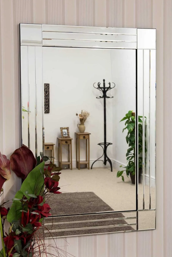 Star Dekoratif Ayna Cnc Kanal Bizoteli, Ofis Aynası, Salon Aynası