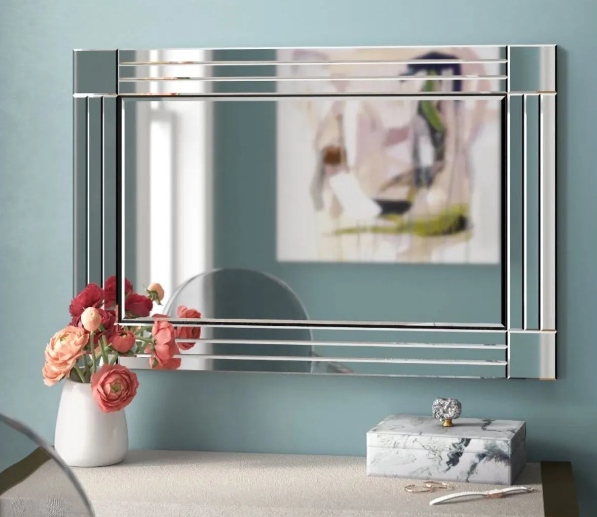 Star Dekoratif Ayna Cnc Kanal Bizoteli, Ofis Aynası, Salon Aynası