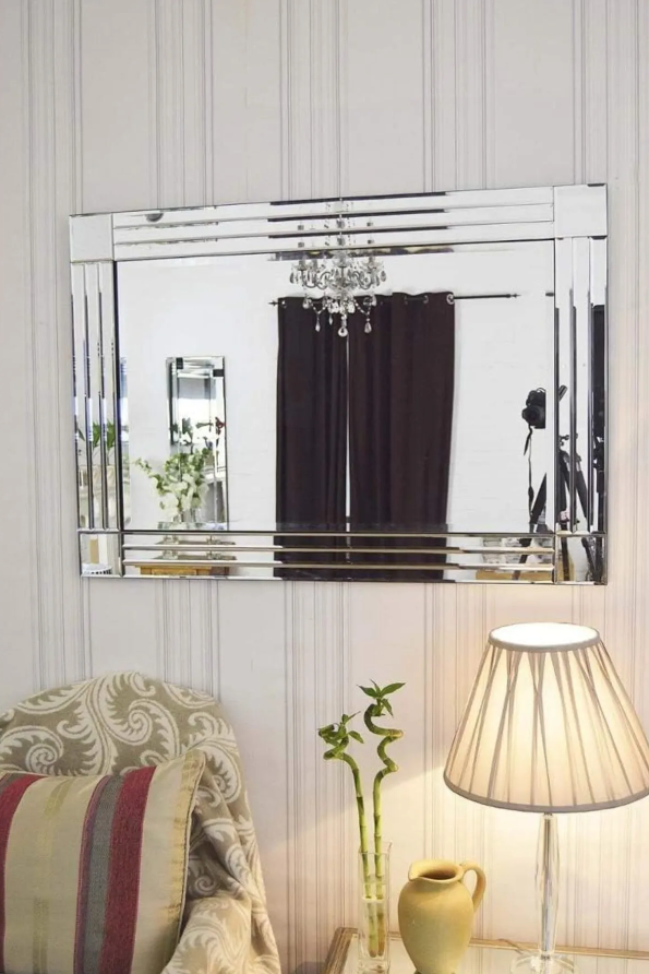 Star Dekoratif Ayna Cnc Kanal Bizoteli, Ofis Aynası, Salon Aynası