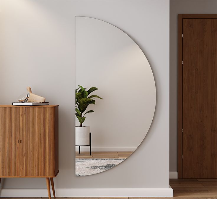 Yarımay Dekoratif Ayna, Konsol Aynası, Hol Aynası, Dresuar Aynası