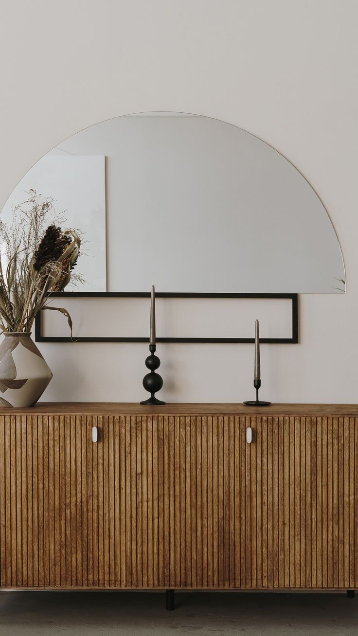 Yarımay Dekoratif Ayna, Konsol Aynası, Hol Aynası, Dresuar Aynası